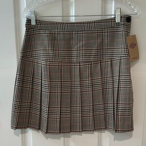 Dickies Tan and Black Plaid Mini Skirt